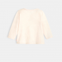 Obaibi T-shirt coton bio imprime pois moutons rose bebe fille