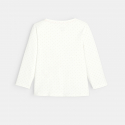 Obaibi T-shirt coton bio imprime pois moutons rose bebe fille