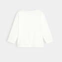 Obaibi T-shirt coton bio imprime pois moutons rose bebe fille