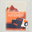 Okaidi T-shirt jersey flamme archeologue orange garcon