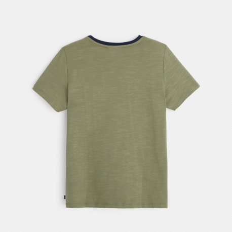 Okaidi T-shirt jersey flamme archeologue orange garcon