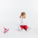 Obaibi Blouse popeline de coton brodee blanche bebe fille