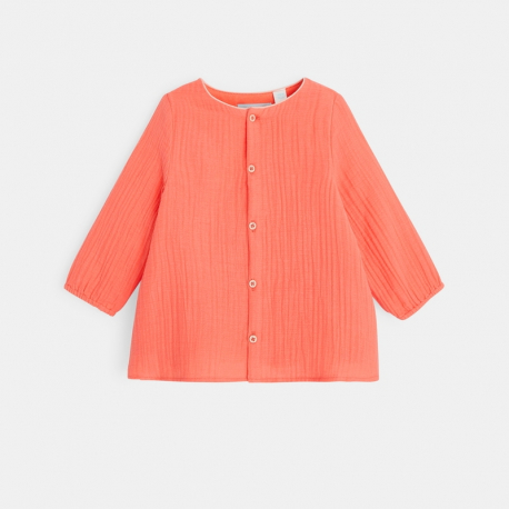 Obaibi Robe tunique et legging imprime orange bebe fille