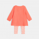 Obaibi Robe tunique et legging imprime orange bebe fille