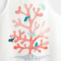 Obaibi Debardeur a motif corail blanc bebe fille