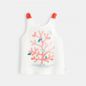 Obaibi Debardeur a motif corail blanc bebe fille