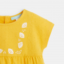 Obaibi T-shirt jersey et plumetis a coquillages brodes jaune bebe fille