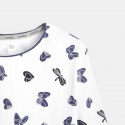 Okaidi Pyjama maille cotelee papillons bleu fille