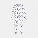 Okaidi Pyjama maille cotelee papillons bleu fille