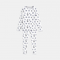 Okaidi Pyjama maille cotelee papillons bleu fille