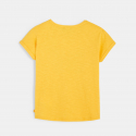 Okaidi T-shirt a motif brode jaune fille