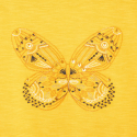 Okaidi T-shirt a motif brode jaune fille