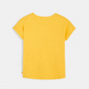 Okaidi T-shirt a motif brode jaune fille
