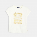 Okaidi T-shirt a motif brode jaune fille
