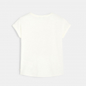 Okaidi T-shirt a motif brode jaune fille