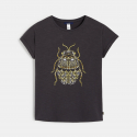 Okaidi T-shirt a motif brode jaune fille