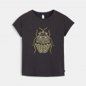 Okaidi T-shirt a motif brode jaune fille