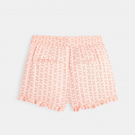 Okaidi Short large imprime estival rose fille