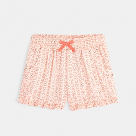 Okaidi Short large imprime estival rose fille