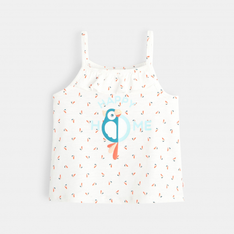 Obaibi Debardeur toucan orange bebe fille