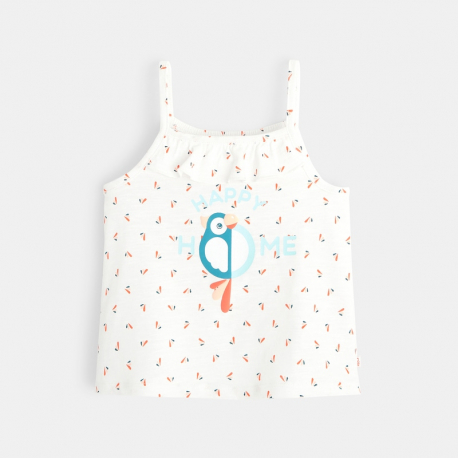 Obaibi Debardeur toucan orange bebe fille