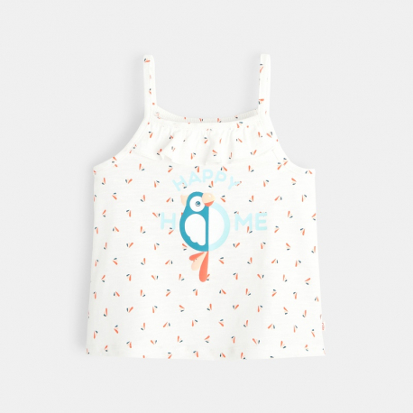 Obaibi Debardeur toucan orange bebe fille