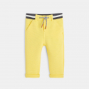 Obaibi Pantalon maille cotelee uni jaune bebe garcon