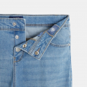 Okaidi Jean mom 5 poches et double ceinture bleu fille