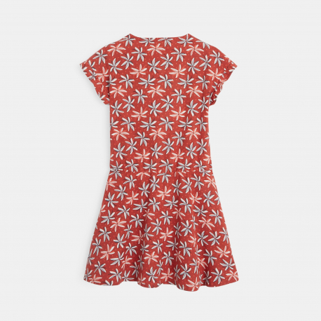 Okaidi Robe fluide imprime palmiers orange fille
