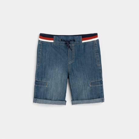 Okaidi Bermuda slim en jean bleu garcon