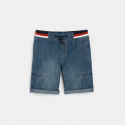 Okaidi Bermuda slim en jean bleu garcon