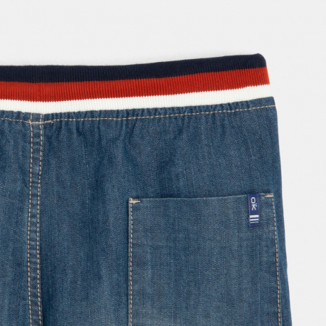 Okaidi Bermuda slim en jean bleu garcon