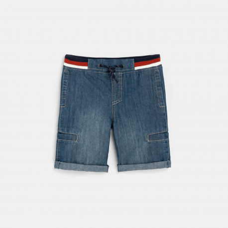 Okaidi Bermuda slim en jean bleu garcon