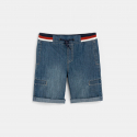 Okaidi Bermuda slim en jean bleu garcon