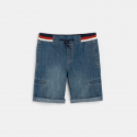 Okaidi Bermuda slim en jean bleu garcon