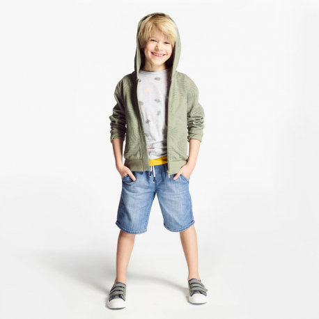 Okaidi Bermuda slim en jean bleu garcon