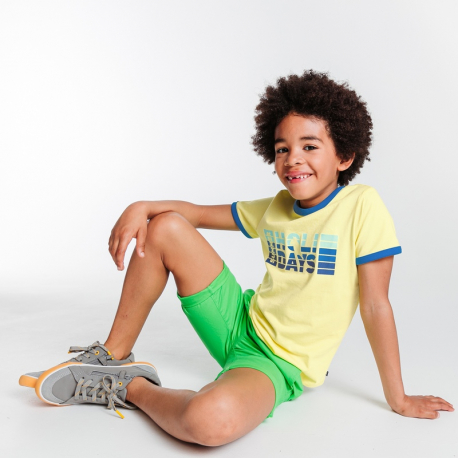 Okaidi T-shirt a message jaune garcon