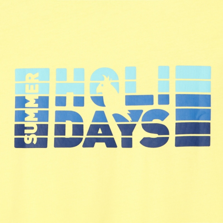 Okaidi T-shirt a message jaune garcon
