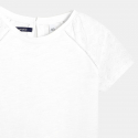 Okaidi T-shirt detail broderie anglaise blanc fille