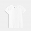 Okaidi T-shirt detail broderie anglaise blanc fille