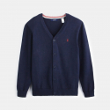 Okaidi Gilet fin col V rouge garcon