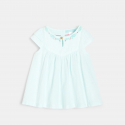 Obaibi Blouse rayΓ©e brodΓ©e bleue bΓ©bΓ© fille