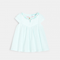 Obaibi Blouse rayΓ©e brodΓ©e bleue bΓ©bΓ© fille