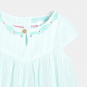 Obaibi Blouse rayΓ©e brodΓ©e bleue bΓ©bΓ© fille