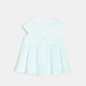 Obaibi Blouse rayΓ©e brodΓ©e bleue bΓ©bΓ© fille