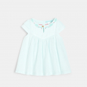 Obaibi Blouse rayΓ©e brodΓ©e bleue bΓ©bΓ© fille
