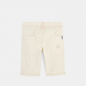 Okaidi Bermuda en toile a taille elastiquee bleu garcon
