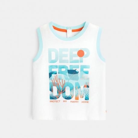 Obaibi Debardeur a motif marin blanc bebe garcon