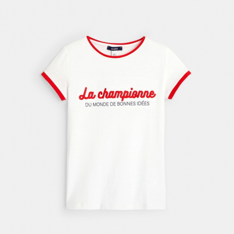 Okaidi T-shirt a message Aventure jaune fille