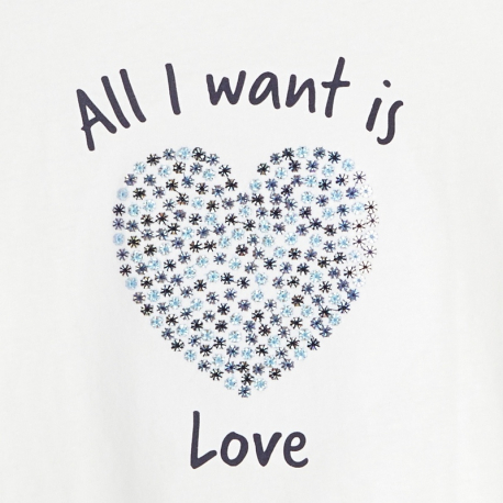 Okaidi Μπλούζα με μήνυμα &quot;All I want is... Flowers&quot;